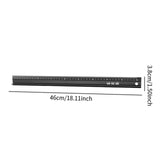 Maxbell Safety Cutting Ruler Metal Crafting Ruler for DIY Art Projects Paper 460mm