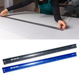 Maxbell Cutting Ruler Lightweight Aluminum Alloy Craft Ruler for Cloth Leather Paper Black