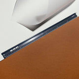 Maxbell Cutting Ruler Lightweight Aluminum Alloy Craft Ruler for Cloth Leather Paper Black