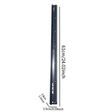 Maxbell Cutting Ruler Lightweight Aluminum Alloy Craft Ruler for Cloth Leather Paper Black