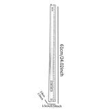 Maxbell Cutting Ruler Lightweight Aluminum Alloy Craft Ruler for Cloth Leather Paper blue