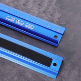 Maxbell Cutting Ruler Lightweight Aluminum Alloy Craft Ruler for Cloth Leather Paper blue
