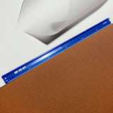 Maxbell Cutting Ruler Lightweight Aluminum Alloy Craft Ruler for Cloth Leather Paper blue