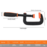 Maxbell 2 inch 3 inch C Clamp Set Sturdy Woodworking for Clamping Projects Household