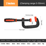 Maxbell 2 inch 3 inch C Clamp Set Sturdy Woodworking for Clamping Projects Household