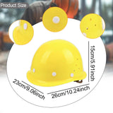 Maxbell Hard Hat Practical Comfortable to Wear Impact Resistant Easy to Use Headgear Yellow