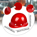 Maxbell Hard Hat Practical Comfortable to Wear Impact Resistant Easy to Use Headgear Red