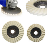 Maxbell Wool Felt Flap Polishing Disc Angle Grinder Attachment for Jewelry Glass Car 125 Type