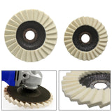 Maxbell Wool Felt Flap Polishing Disc Angle Grinder Attachment for Jewelry Glass Car 125 Type
