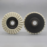 Maxbell Wool Felt Flap Polishing Disc Angle Grinder Attachment for Jewelry Glass Car 125 Type