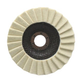 Maxbell Wool Felt Flap Polishing Disc Angle Grinder Attachment for Jewelry Glass Car 125 Type