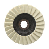 Maxbell Wool Felt Flap Polishing Disc Angle Grinder Attachment for Jewelry Glass Car 125 Type