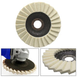 Maxbell Wool Felt Flap Polishing Disc Angle Grinder Attachment for Jewelry Glass Car 125 Type