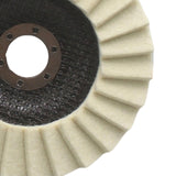 Maxbell Wool Felt Flap Polishing Disc Angle Grinder Attachment for Jewelry Glass Car 125 Type