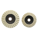 Maxbell Wool Felt Flap Polishing Disc Angle Grinder Attachment for Jewelry Glass Car 125 Type