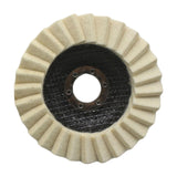 Maxbell Wool Felt Flap Polishing Disc Angle Grinder Attachment for Jewelry Glass Car 115 Type