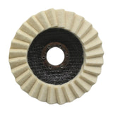 Maxbell Wool Felt Flap Polishing Disc Angle Grinder Attachment for Jewelry Glass Car 115 Type