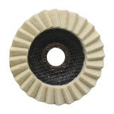Maxbell Wool Felt Flap Polishing Disc Angle Grinder Attachment for Jewelry Glass Car 115 Type