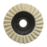 Maxbell Wool Felt Flap Polishing Disc Angle Grinder Attachment for Jewelry Glass Car 115 Type
