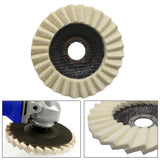Maxbell Wool Felt Flap Polishing Disc Angle Grinder Attachment for Jewelry Glass Car 115 Type