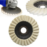Maxbell Wool Felt Flap Polishing Disc Angle Grinder Attachment for Jewelry Glass Car 115 Type