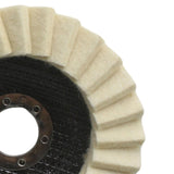 Maxbell Wool Felt Flap Polishing Disc Angle Grinder Attachment for Jewelry Glass Car 115 Type
