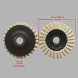 Maxbell Wool Felt Flap Polishing Disc Angle Grinder Attachment for Jewelry Glass Car 115 Type