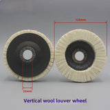 Maxbell Wool Felt Polishing Wheel Disc Thick Polishing Pad for Furniture Car Jewelry 125 type