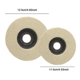 Maxbell Wool Felt Polishing Wheel Disc Polishing Pad for Metal Stainless Steel Glass 125 Type