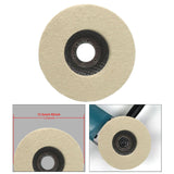 Maxbell Wool Felt Polishing Wheel Disc Polishing Pad for Metal Stainless Steel Glass 125 Type