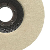 Maxbell Wool Felt Polishing Wheel Disc Polishing Pad for Metal Stainless Steel Glass 125 Type