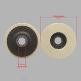 Maxbell Wool Felt Polishing Wheel Disc Polishing Pad for Metal Stainless Steel Glass 125 Type