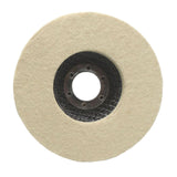 Maxbell Wool Felt Polishing Wheel Disc Polishing Pad for Metal Stainless Steel Glass 115 Type
