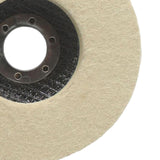 Maxbell Wool Felt Polishing Wheel Disc Polishing Pad for Metal Stainless Steel Glass 115 Type