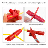 Maxbell Insulation Wire Piercing Probe Car Wire Piercing Clip for Testing Multimeter Red