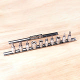 Maxbell Socket Organizer 3/8 inch Socket Holder Metal Heavy Duty for Garage Workshop 35cm