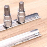 Maxbell Socket Organizer 3/8 inch Socket Holder Metal Heavy Duty for Garage Workshop 35cm