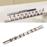 Maxbell Socket Organizer 3/8 inch Socket Holder Metal Heavy Duty for Garage Workshop 25cm