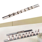 Maxbell Socket Organizer 3/8 inch Socket Holder Metal Heavy Duty for Garage Workshop 25cm