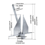 Maxbell Marine Boat Anchor Marine Hardware for Boats Pontoon Sail Equipments Fishing 13LB