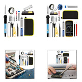 Maxbell 60 W Soldering Iron Set Home 200-450°C Adjustable Temperature for Welding EU Without Multimeter