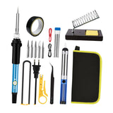 Maxbell 60 W Soldering Iron Set Home 200-450°C Adjustable Temperature for Welding EU Without Multimeter