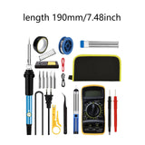 Maxbell 60 W Soldering Iron Set Home 200-450°C Adjustable Temperature for Welding EU With Multimeter