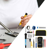 Maxbell 60 W Soldering Iron Set Home 200-450°C Adjustable Temperature for Welding EU With Multimeter