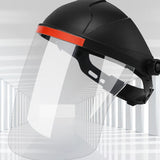 Maxbell Welding Face Shield with Hard Hat Impact Resistant Visor Practical Protector Black and Clear