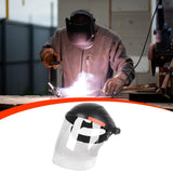 Maxbell Welding Face Shield with Hard Hat Impact Resistant Visor Practical Protector Black and Clear