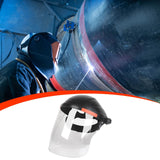 Maxbell Welding Face Shield with Hard Hat Impact Resistant Visor Practical Protector Black and Clear