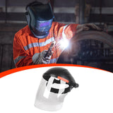 Maxbell Welding Face Shield with Hard Hat Impact Resistant Visor Practical Protector Black and Clear