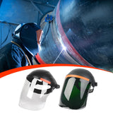 Maxbell Welding Face Shield with Hard Hat Impact Resistant Visor Practical Protector Black and Clear