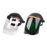 Maxbell Welding Face Shield with Hard Hat Impact Resistant Visor Practical Protector Black and Clear